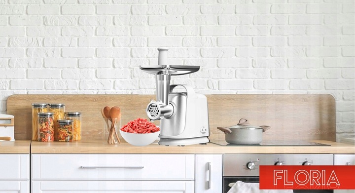 MASZYNKA DO MIELENIA MIĘSA ELEKTRYCZNA REWERS SZARPAK BIAŁA MOCNA 1300W