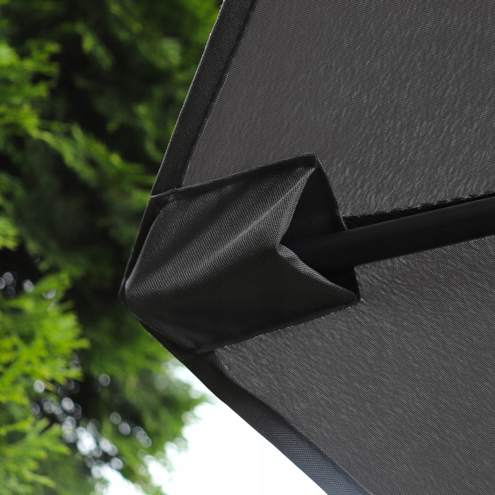 PARASOL OGRODOWY 300 CM DUŻY SKŁADANY REGULOWANY SOLIDNY ŁAMANY Z KORBKĄ