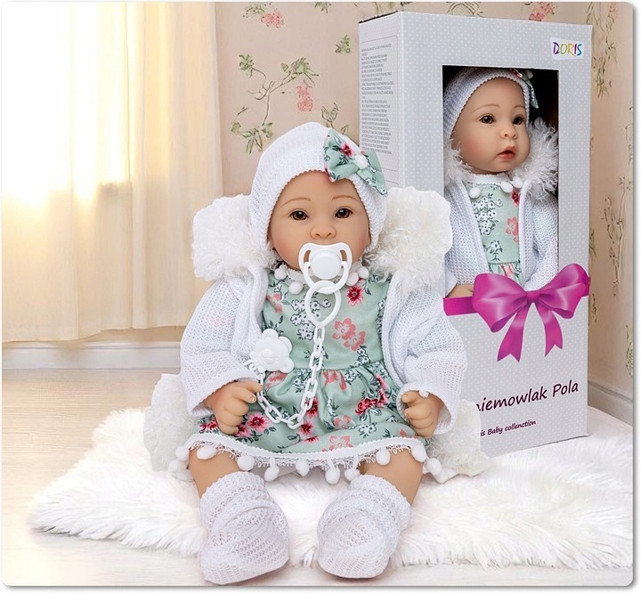 Lalka bobas interaktywna DUŻA REALISTYCZNA PACHNĄCA zestaw SMOCZEK PAMPERS