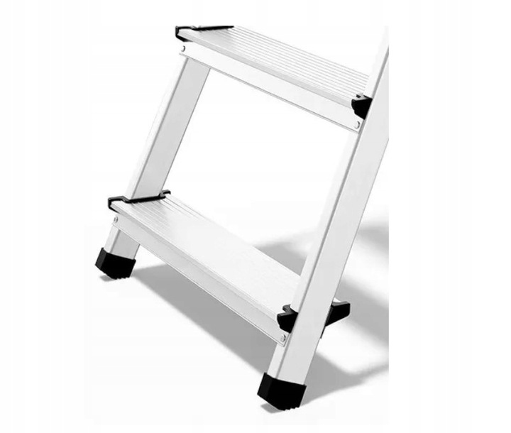 Drabina aluminiowa jednostronna 4 stopnie wytrzymałość 125 kg Magazynuj