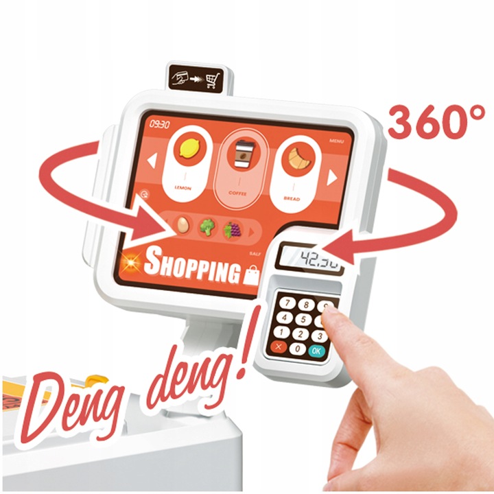 SUPERMARKET SKLEP dla Dzieci PARA Lodówka WIFI KOSZYK OBROTOWA KASA MATADI