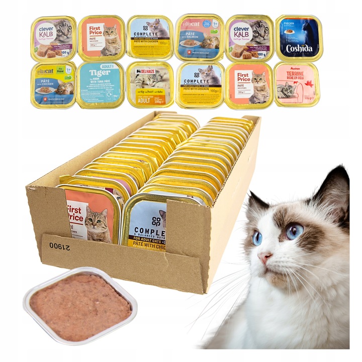 Karma Mokra dla kota Mix Smaków 34x 100g Zestaw Różnych Producentów 3,4 kg