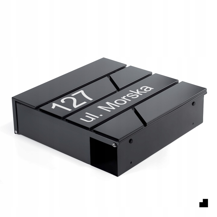 DUŻA SKRZYNKA NA LISTY Z ADRESEM NUMEREM DOMU |4 CZCIONKI| ANTRACYT RAL7016