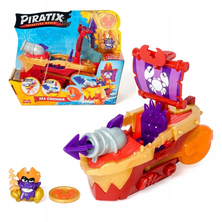 PIRATIX Sea Crusher Statek Piracki Krab i Ekskluzywny Kapitan Lobster