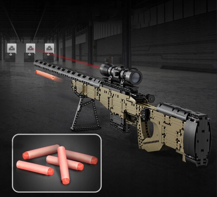 CADA KLOCKI STRZELAJĄCY KARABIN SNAJPERSKI 978 EL. AWP + NABOJE PIANKOWE