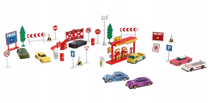Zestaw drogowy Z SAMOCHODAMI AUTA PLAYTIVE