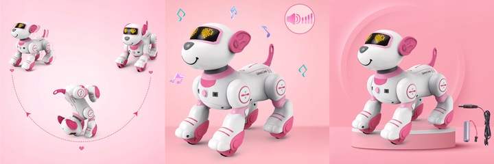 ROBOT INTERAKTYWNY PIES ZDALNIE STEROWANY PIESEK PROGRAMOWANY 17 FUNKCJE