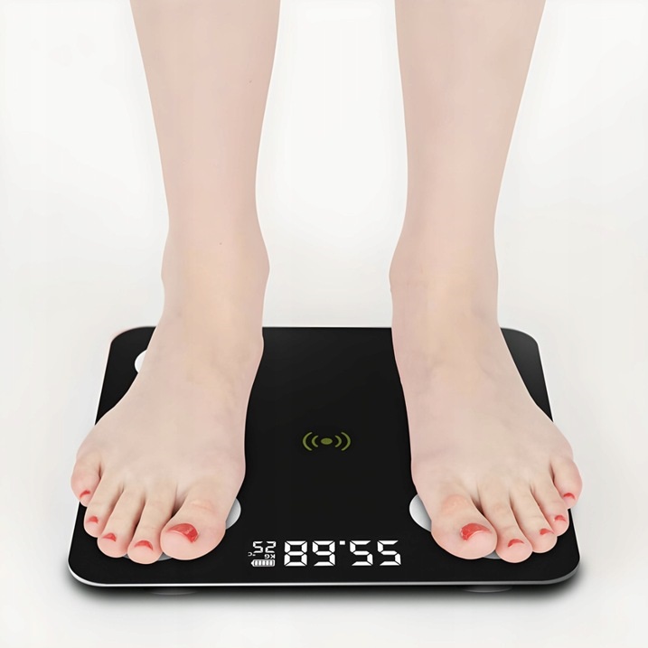 WAGA ŁAZIENKOWA ELEKTRONICZNA ANALITYCZNA BLUETOOTH DOKŁADNA SMART 25W1