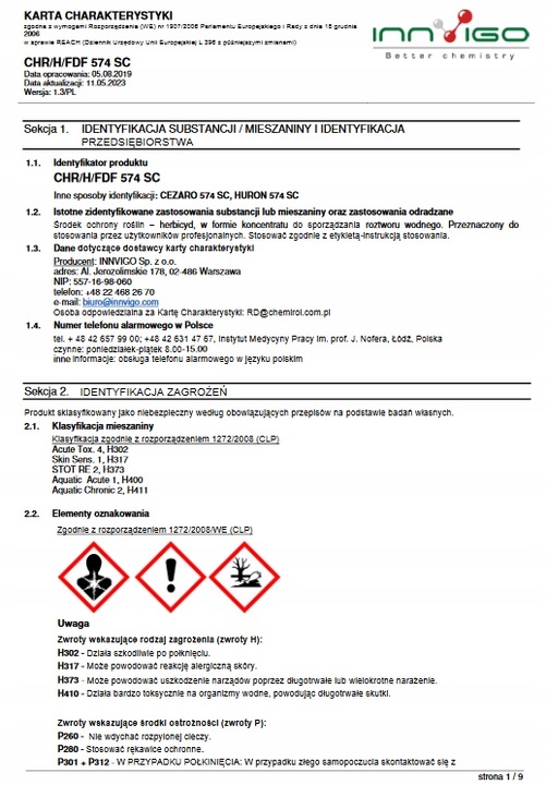 Cezaro 574 SC 500 ml 0,5L