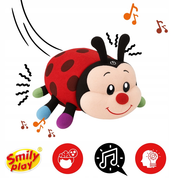 Smily Play Uciekająca Biedronka do Raczkowania Wibruje, Ucieka, Zabawka 3m+