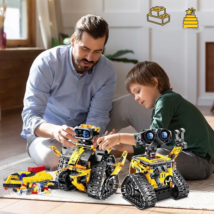 FIGURKA ROBOT WALL E 520 szt KLOCKI - 3w1 PROGRAMOWALNY RC ROBOT