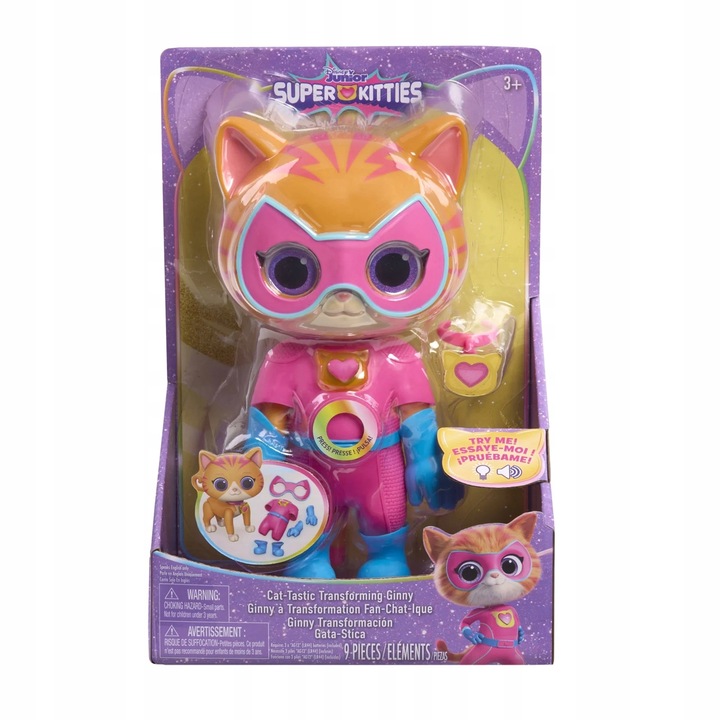 DISNEY JUNIOR SUPERKOTY SUPER KITTIES INTERAKTYWNA FIGURKA GINNY GOSIA 20CM