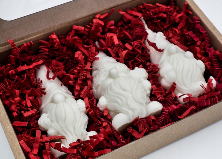 Świece sojowe zestaw na prezent 3 skrzaty świąteczne