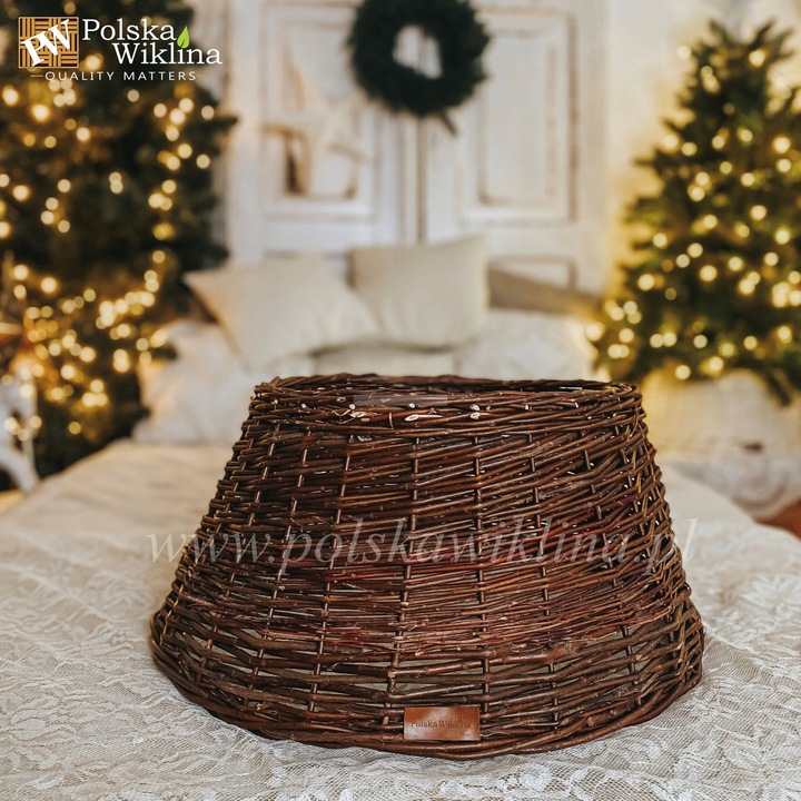 OSŁONA NA STOJAK POD CHOINKĘ WIKLINOWA Ø 60 CM CIEMNA
