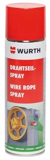 WURTH Smar do Przekładni Linowych Lin Stalowych Antykorozyjny Spray 500 ml
