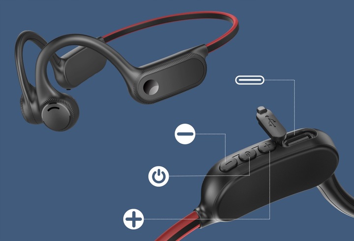 Bezprzewodowe kostne Bluetooth 5.2