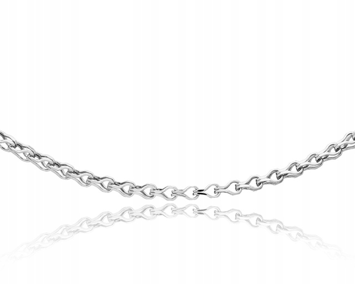 Łańcuszek Srebrny 925 Dla Kobiet Oryginalny Splot Pełny Srebro Rod 45 cm