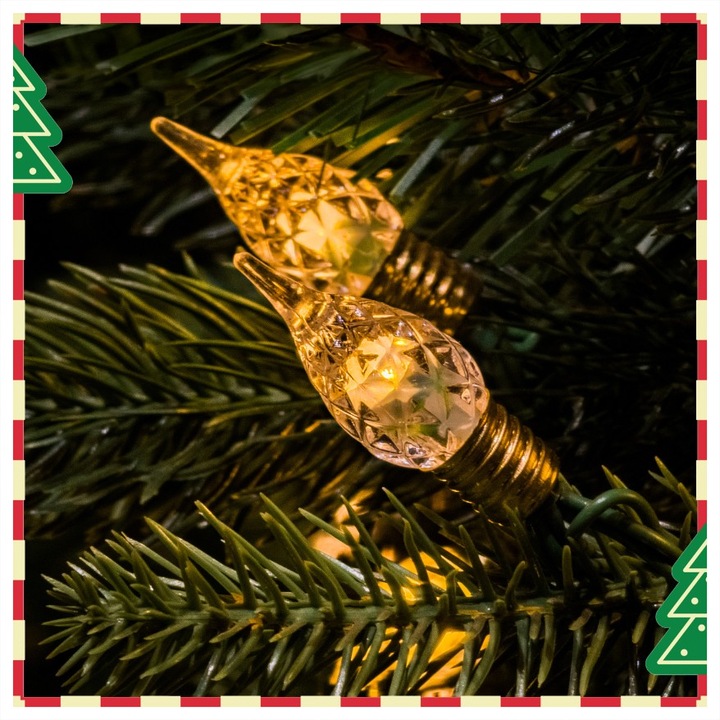 Lampki Choinkowe PRL Żarówki 180LED kolorowe 17,9M 8 Funkcji zielony kabel