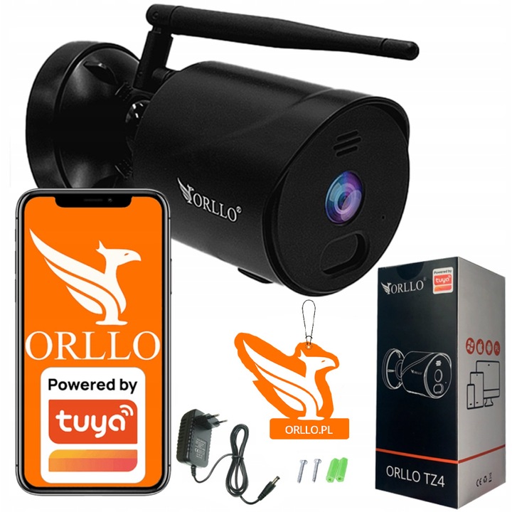 Kamera Zewnętrzna Bezprzewodowa WiFi IP ORLLO TZ4 Jakość Super HD + GRATIS