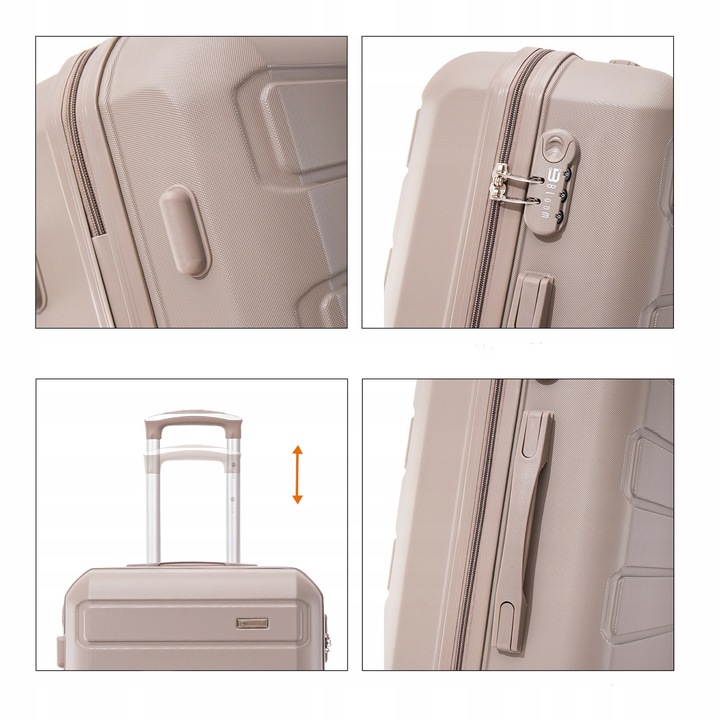 WALIZKA ABS BLOOM XL “ 24 ” ŚREDNIA MOCNA NA KÓŁKACH 7 KOLORÓW + ADRESOWNIK