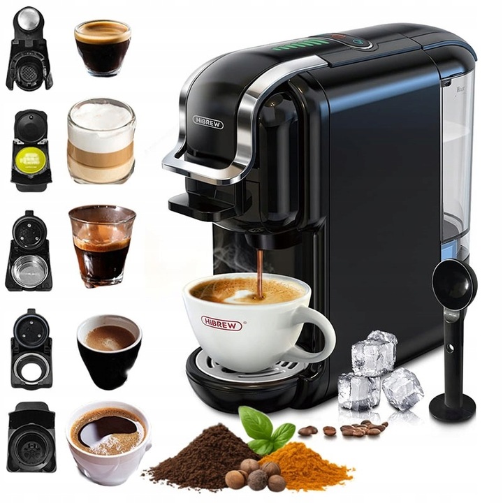 EKSPRES NA KAPSUŁKI 5W1 DO NESPRESSO DOLCE GUSTO TCHIBO CAFFISIMO ESE 19BAR