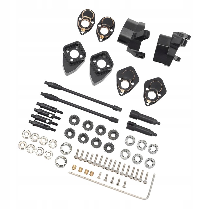 1/24 Metalowe części zamienne do przedniej i tylnej osi do Axial SCX24 C10