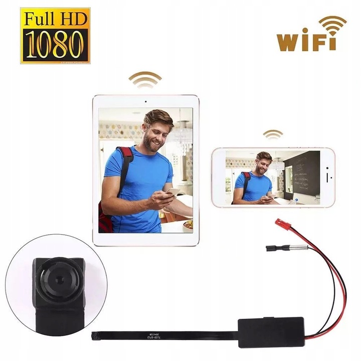 MINI KAMERA SZPIEGOWSKA MODUŁ FULL HD 1080P WIFI