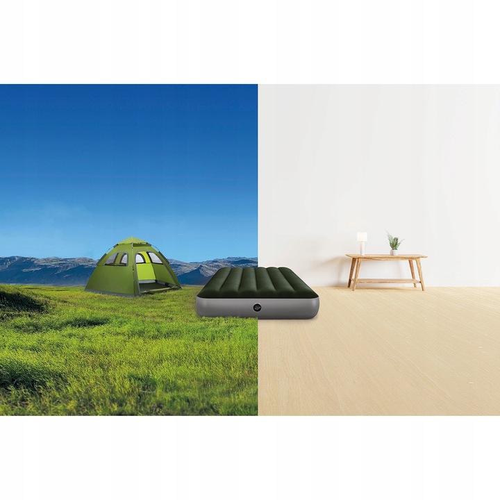 Materac Welurowy Turystyczny Dmuchany pod Namiot Jednoosobowy Intex 64107