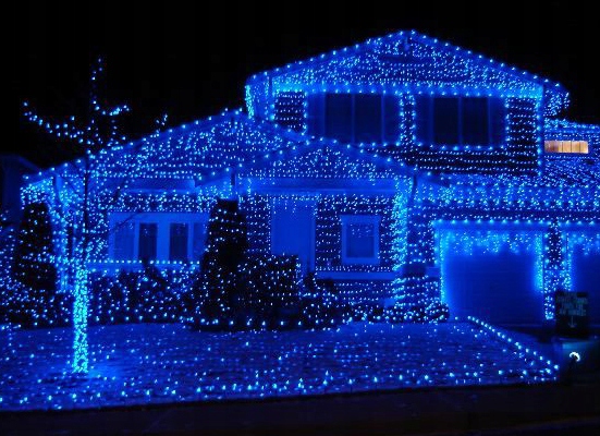 Lampki Choinkowe 300 LED 30m Zewnętrzne NIEBIESKIE + FLASH Timer