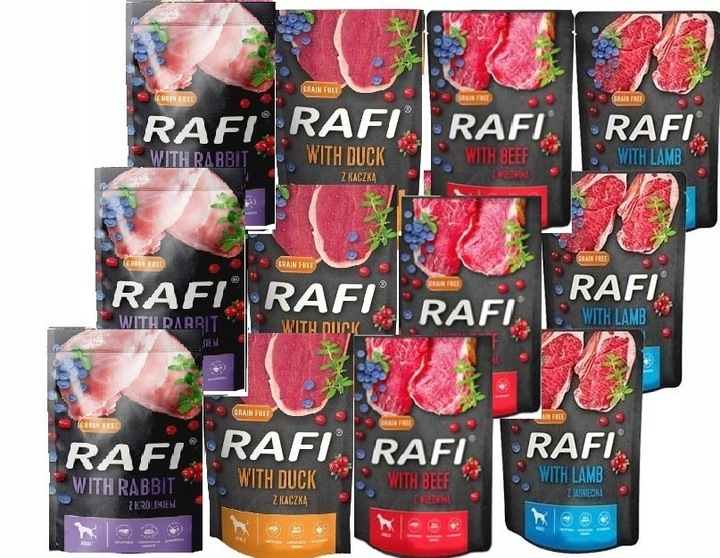 Dolina Noteci RAFI Mokra karma dla psa Rafi saszetka mix 20x500g