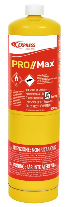 BUTLA Z GAZEM 400 g JEDNORAZOWA PROPYLEN XPRESS GAS DO LUTOWANIA EX2400