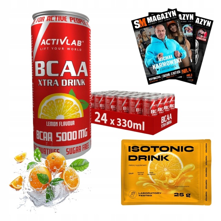 ACTIVLAB BCAA XTRA DRINK 24x330ml AMINOKWASY + ISTOTONIC DRINK