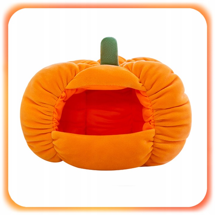 MASKOTKA PIESEK W DOMKU Z DYNI Pluszowy Pies PLUSZAK 2w1 dla dzieci 25 cm
