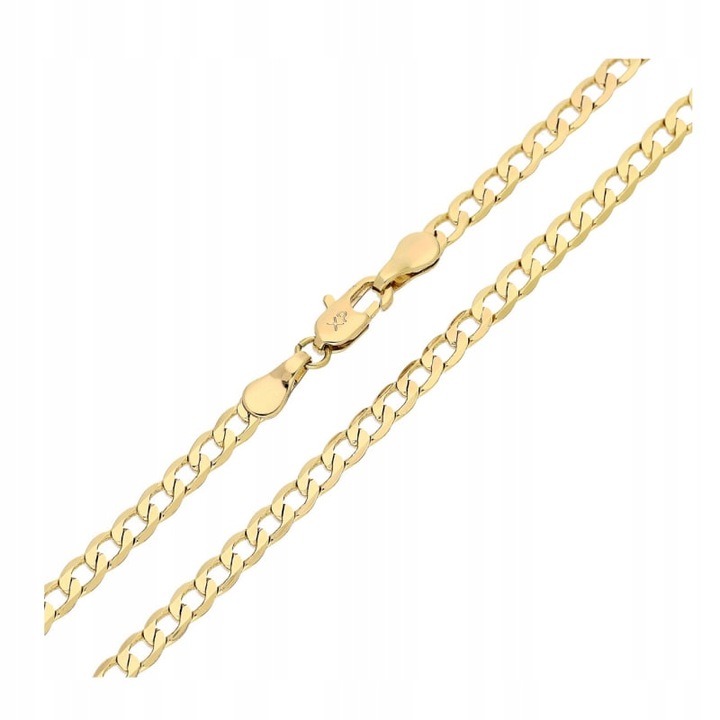 60 cm Łańcuszek złoty stal chirurgiczna damski pancerka męski 3,5 mm