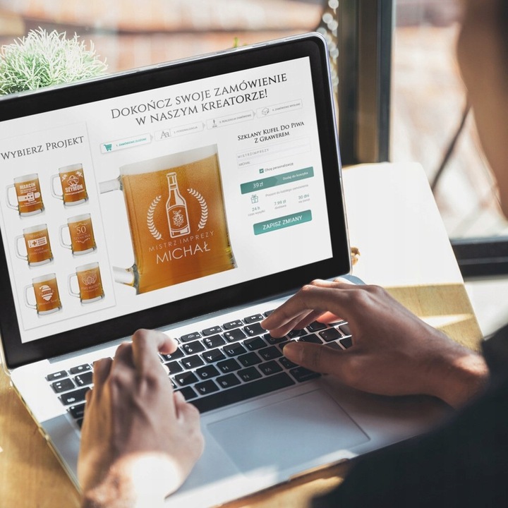 Kufel do Piwa z Grawerem Prezent na Urodziny dla Faceta Taty Dziadka 500 ml