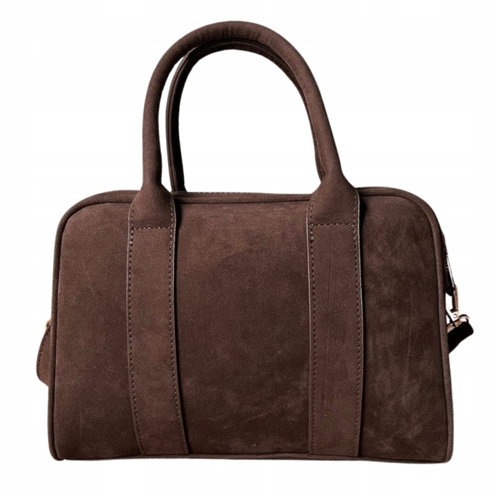 Flora&Co czekoladowa torebka zamszowa listonoszka eco skóra zamsz brąz