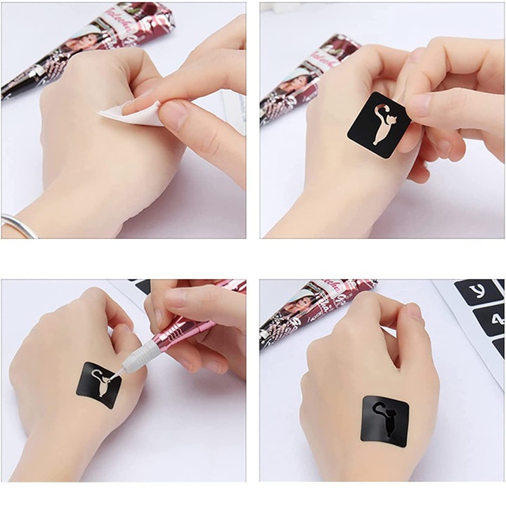 TATUAŻE BROKATOWE SZBLONY PAKIET SZABLONÓW 258szt