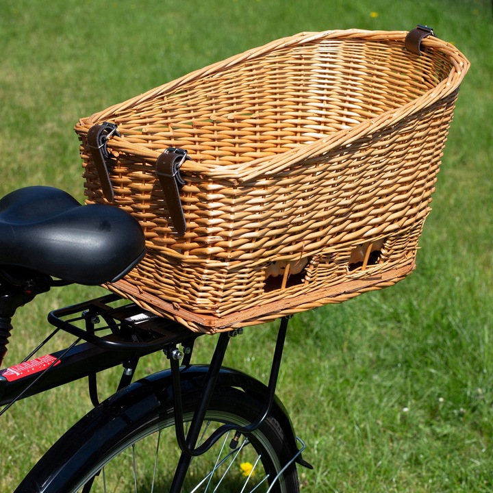 KOSZ ROWEROWY WIKLINOWY NA BAGAŻNIK TRANSPORTER TYLNY KOSZYK DLA PODUSZKA