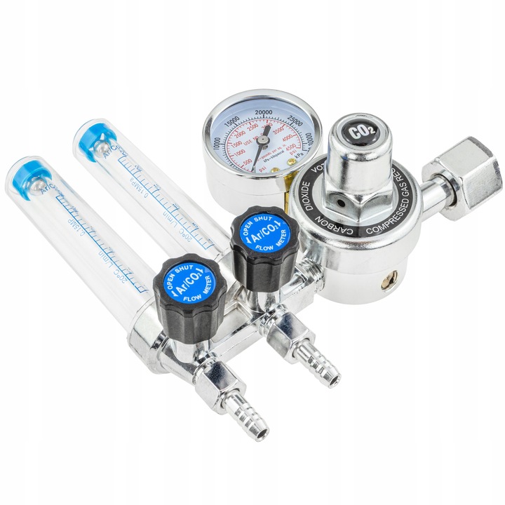 REDUKTOR CO2 / ARGON ROTAMETR X 2 MIG TIG MAG AR Podwójny Rotametr