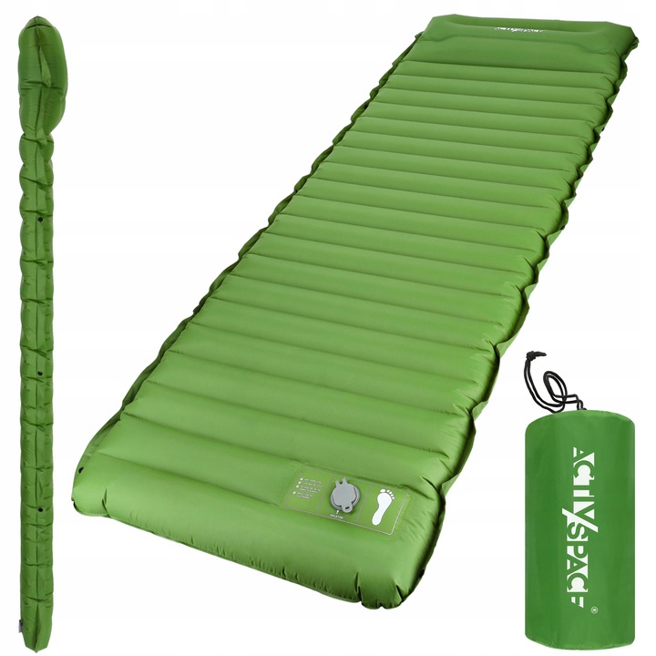 MATERAC SAMOPOMPUJĄCY TURYSTYCZNY ULTRALEKKI WBUDOWANA POMPKA ZWIJANA MATA