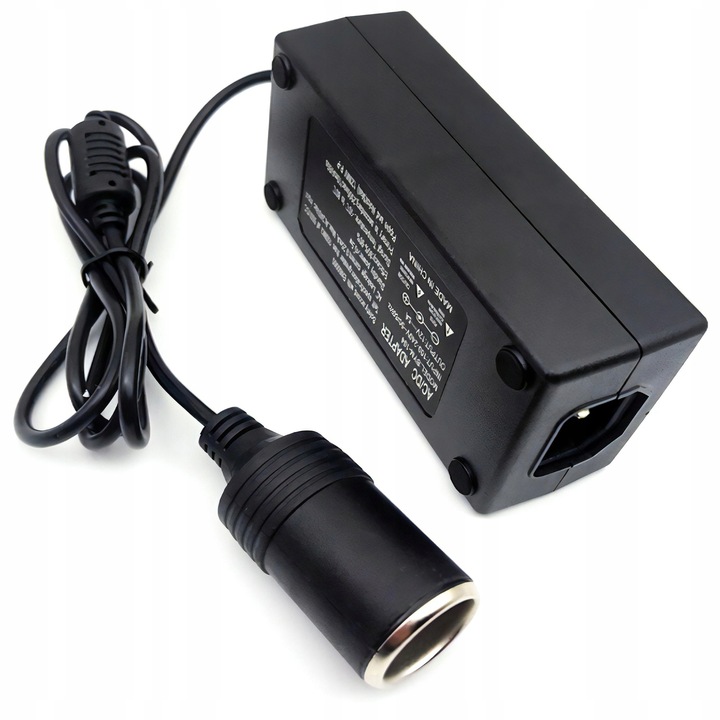 Zasilacz Przetwornica Reduktor Napięcia Gniazda Zapalniczki 230V AC 12V DC