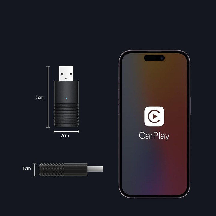 Bezprzewodowy Adapter Mini USB CarPlay do iPhone iOS