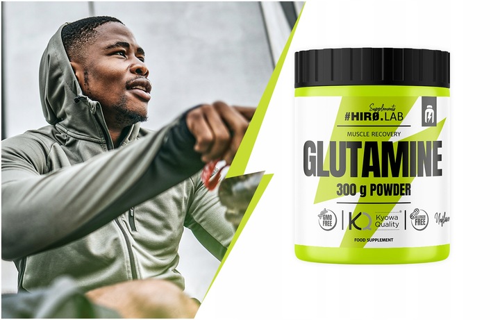 GLUTAMINA AMINOKWASY GLUTAMINE 300 g AMINO L-GLUTAMINA L-GLUTAMINE hiro