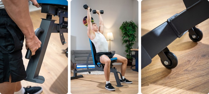 ŁAWECZKA PROFESJONALNA STABILNA TRENINGOWA DWUSTRONNIE REGULOWANA THUNDER