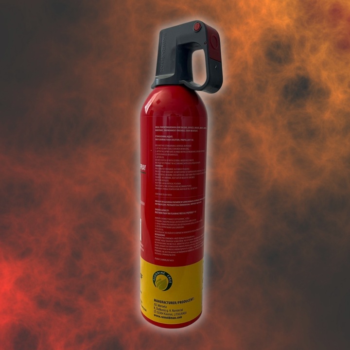 Spray Gaśnica Spray Gaśniczy Domowy 1000g A F Data Ważności 2028 R.