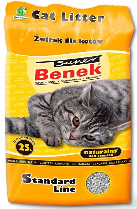 SUPER BENEK Żwirek Naturalny 25L