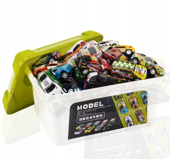 DUŻY ZESTAW SAMOCHODÓW METALOWE RESORAKI w walizce Autka AUTKO Z NAPĘDEM