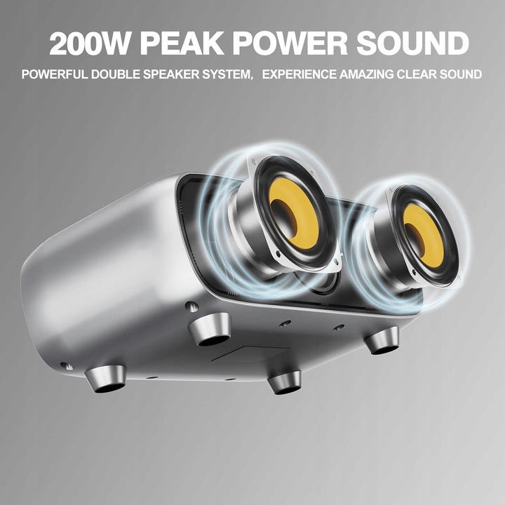 GŁOŚNIK ZESTAW KARAOKE DLARA SD-316 PRO 220W BT 2 BEZPRZEWODOWE MIKROFONY