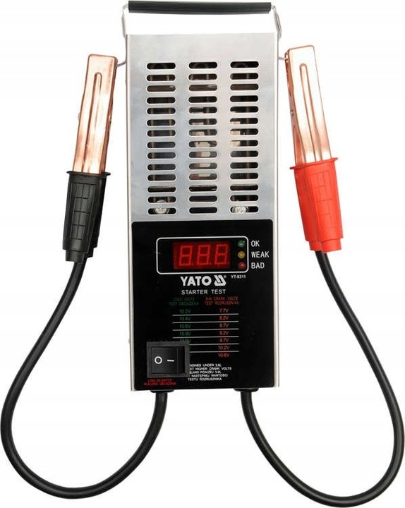 YATO CYFROWY TESTER AKUMULATORÓW MIERNIK NPIĘCIA 12V 150-1400Ah LCD YT-8311