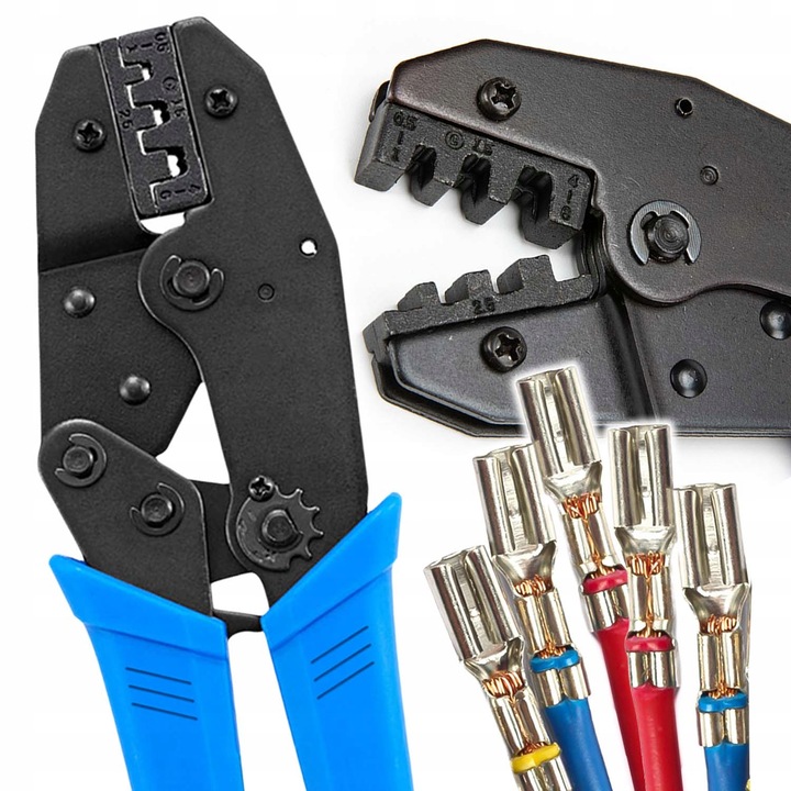 Zaciskarka praska DO KABLI przewodów TULEJEK końcówek konektorów 0,5 - 6,0